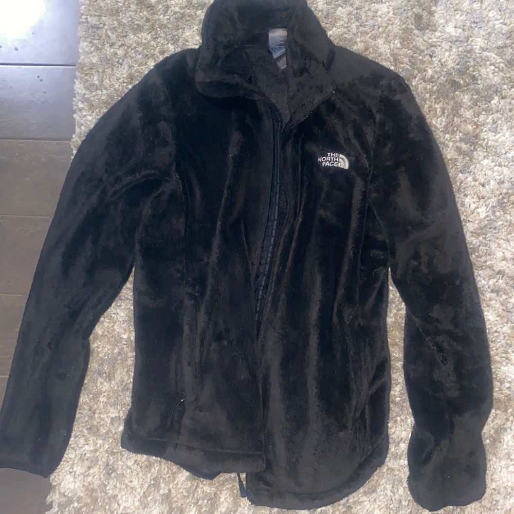 Womens North Face black zip-up jacket